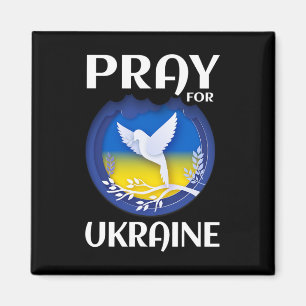 Pray For Ukraine Support Ukrainian Magnet