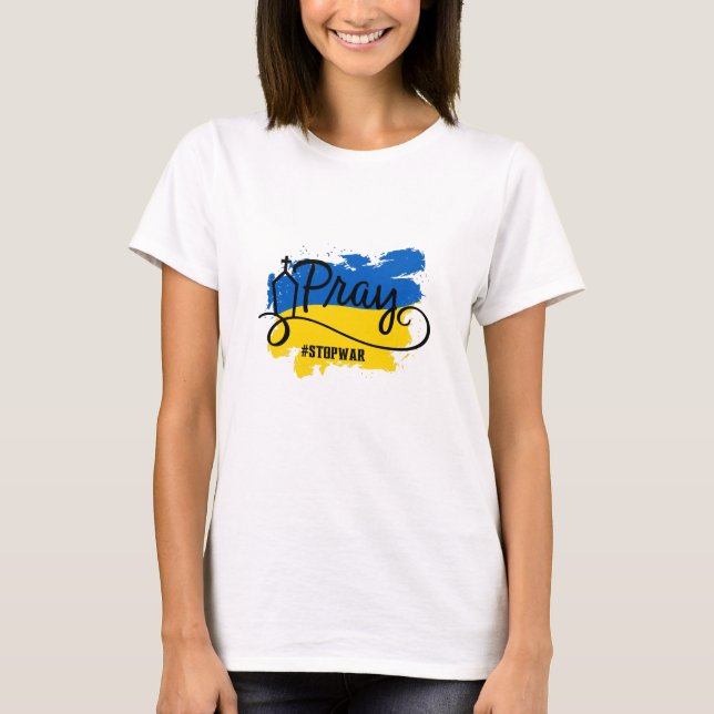 Pray For Ukraine T-Shirt (Front)