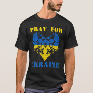 Pray For Ukraine Tee Heart Ukrainians Vintage Ukra