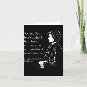 Pray for Us St Elizabeth Ann Seton Prayer Quote Card