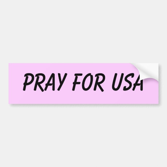 Pray for USA Bumper Sticker (Front)