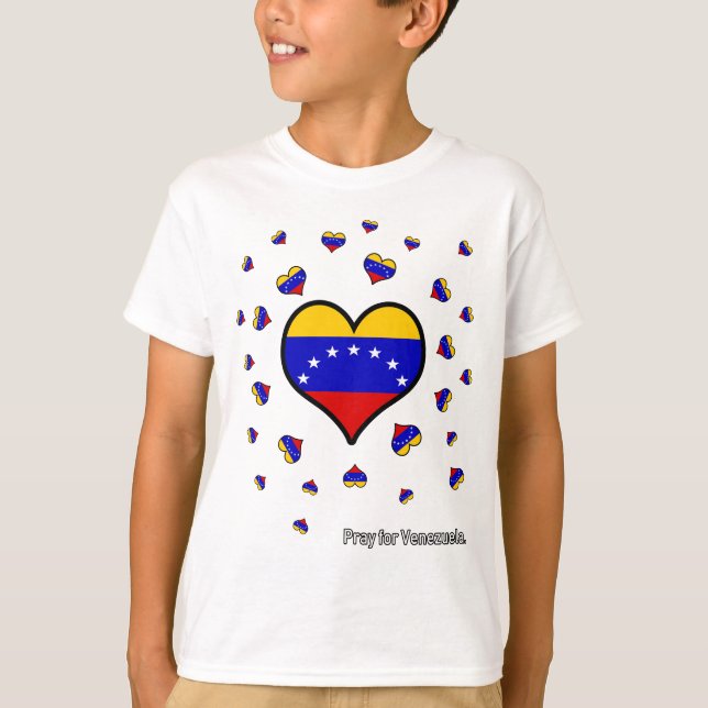 Pray for Venezuela SOS help support Venezuela T-Shirt (Front)