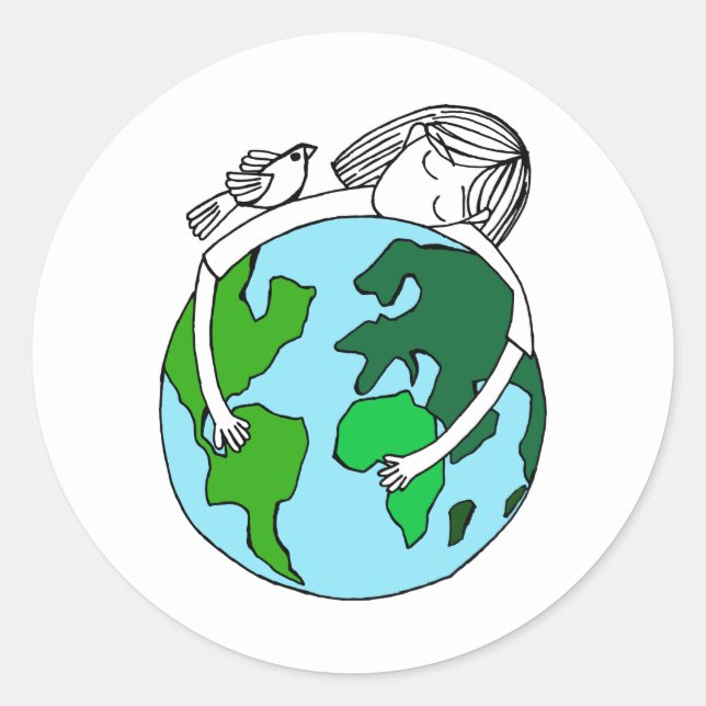 Pray For World Peace Classic Round Sticker (Front)