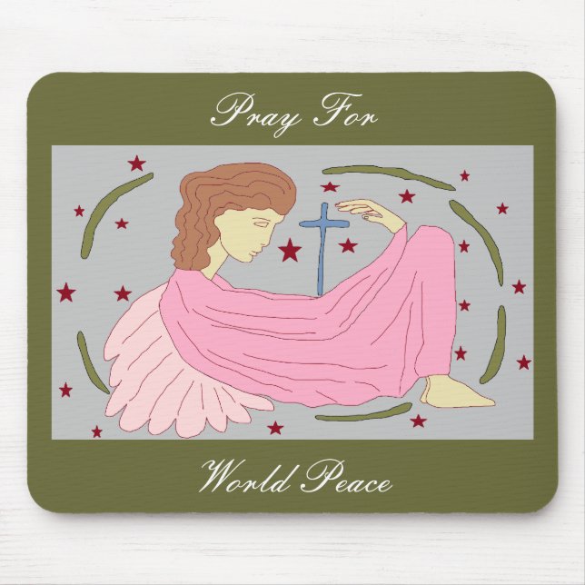 pray for world peace mouse pad (Front)