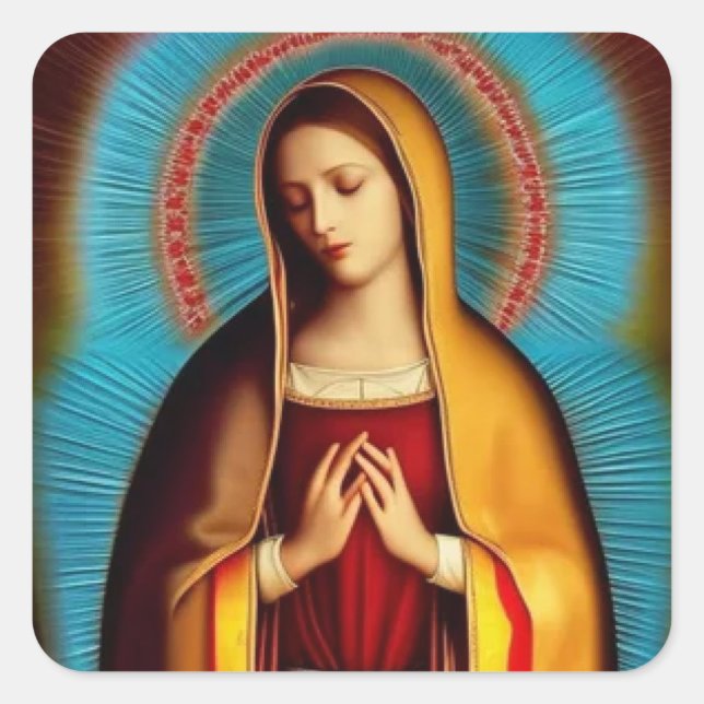 PRAY FOR WORLD PEACE  SQUARE STICKER (Front)