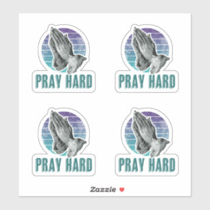 Pray Hard Praying Hands Design