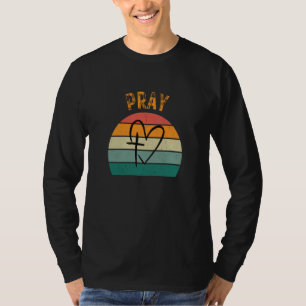 Pray heart cross T-Shirt