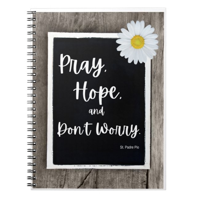 Pray, Hope and Don't Worry Prayer Journal (Front)