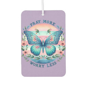 Pray More Worry Less Car Air Freshener