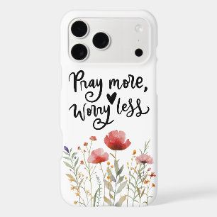 Pray More Worry Less Inspirational Quote Bible