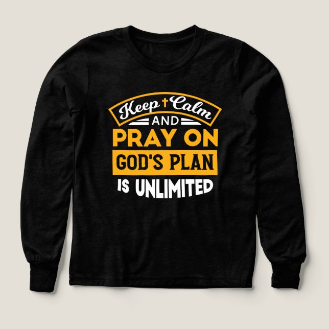 Pray On and Trust God's Unlimited Plan Faith-Based (Design Front)