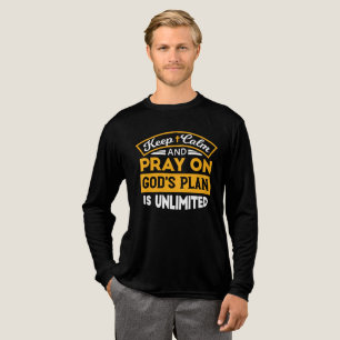 Pray On and Trust God's Unlimited Plan Faith-Based Tri-Blend Shirt