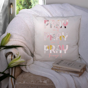 Pray On It Christian  Cushion