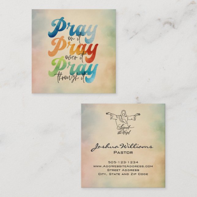 Pray On It Church Business Card (Front/Back)