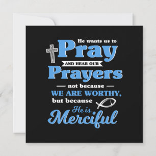Pray Prayer God Religion Catholic Christian Gift Invitation