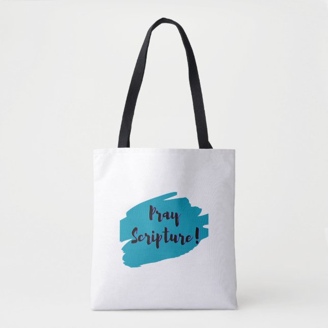 Pray Scripture Totebag Tote Bag (Front)