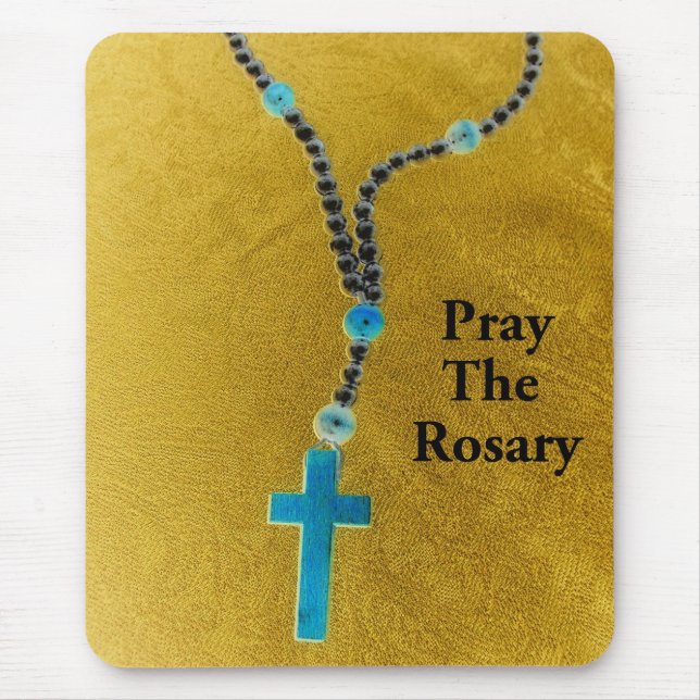 PRAY THE ROSARY MOUSE PAD (Front)