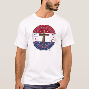Pray The Vote For God & Country with rugged cross T-Shirt