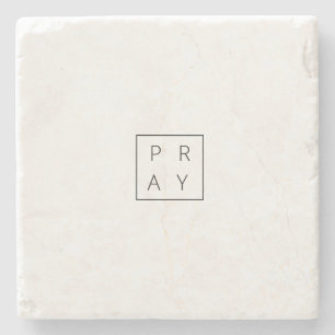 PRAY & THIRST  FLAMELESS CANDLE STONE COASTER