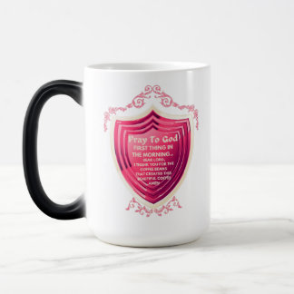 Pray To God Candy Apple Pink Design Morph Mug