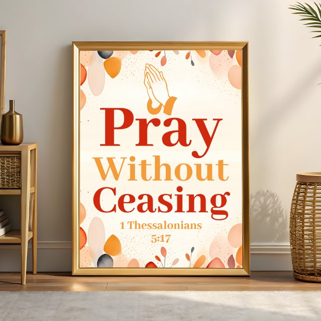 Pray without ceasing Boho Christian Wall Art print (Creator Uploaded)