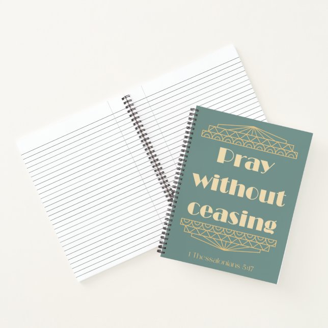 Pray Without Ceasing Spiral Notebook (Inside)