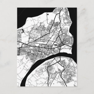 Prayagraj Uttar Pradesh City Map Postcard
