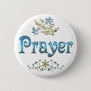 PRAYER 6 CM ROUND BADGE