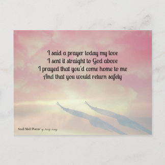 Prayer and a Poem for Your Safe Return Postcard