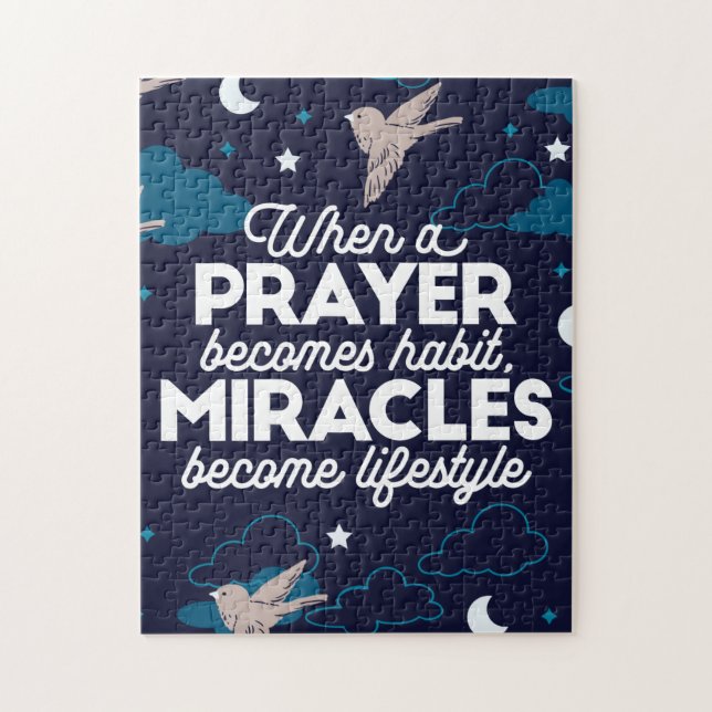 Prayer and Miracles Quotes Jigsaw Puzzle (Vertical)