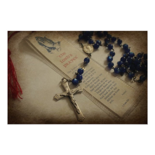 Prayer and Rosary Photo Print (Front)