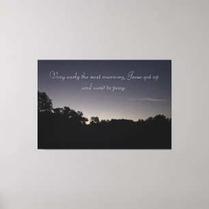 Prayer at Sunrise on a Canvas Print