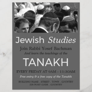 Prayer at the Synagogue, Judaism, Jewish Studies Flyer