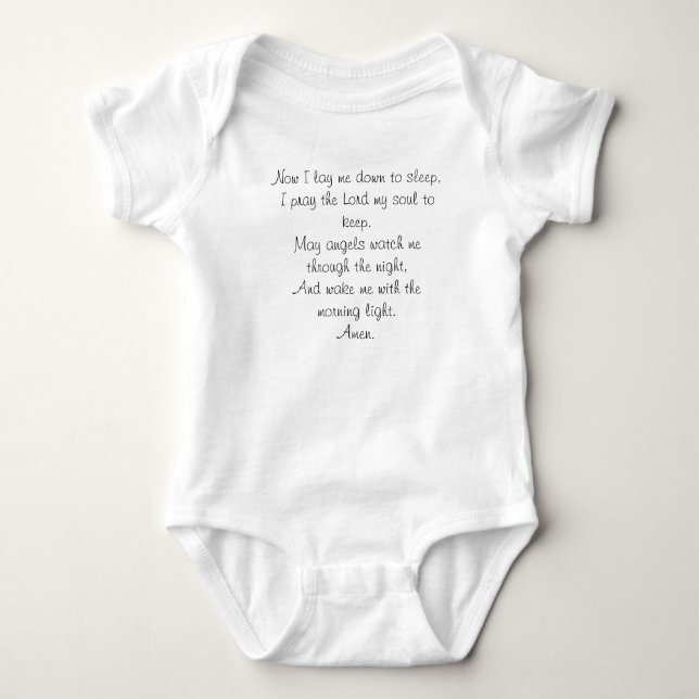 prayer  baby bodysuit (Front)