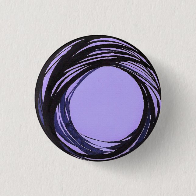 Prayer Bead Button Blue/Violet (Front)