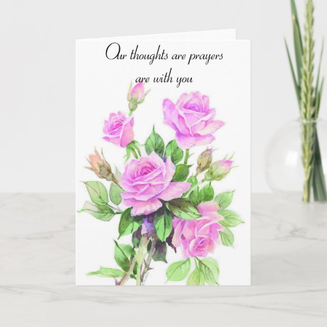 Prayer Bouquet Sympathy Card (Front)