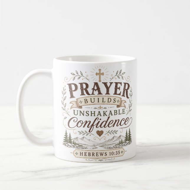 Prayer Builds Unshakeable Confidence Biblical Quot Coffee Mug (Left)