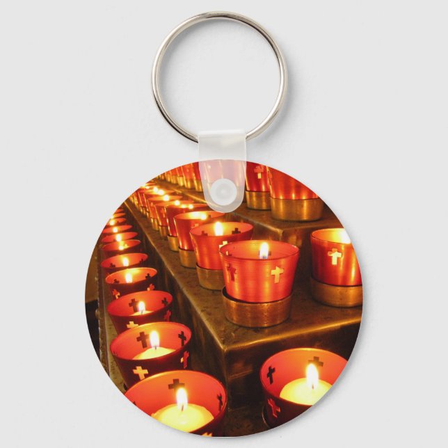 Prayer Candles Key Ring (Front)