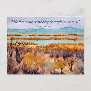 Prayer Card Autumn Desert Scripture Ecclesiastes