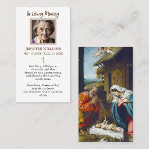 Prayer Card for Christmas Jesus in Manger