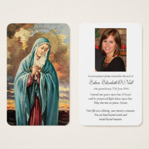 Prayer Card Funeral   Our Lady Mother Mary