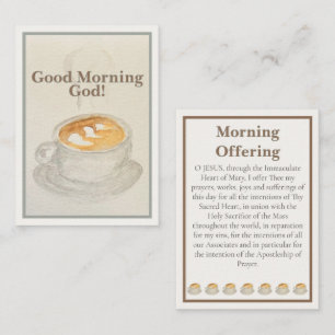 Prayer Card: Good Morning God — Morning Offering  Card
