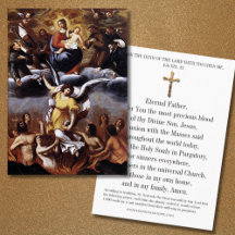Prayer Card Holy Souls in Purgatory St. Gertrude