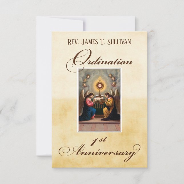 Prayer Card Name 1st Ordination Anniversary Altar (Front)