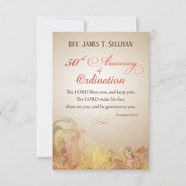 Prayer Card Name 50th Ordination Anniversary (Front)
