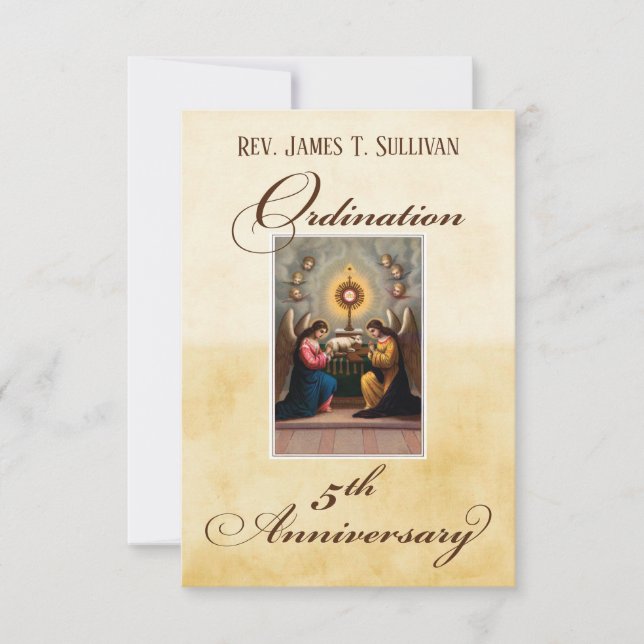 Prayer Card Name 5th Ordination Anniversary Altar (Front)