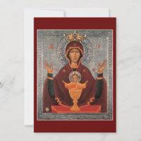 prayer card of Mother of God-Inexhaustible Chalice