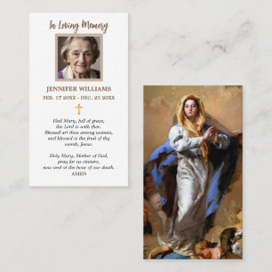 Prayer Card Our Lady of the Miraculous Medal