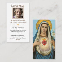 Prayer Card Religious I Immaculate Heart of Mary