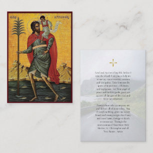 Prayer Card to St. Christopher for Drivers